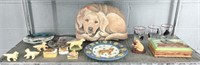 Large Lot Assorted Dog Decor