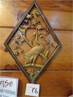 Wooden Crane Wall Hanging