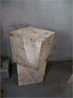 2 Solid 10" Wood Blocks