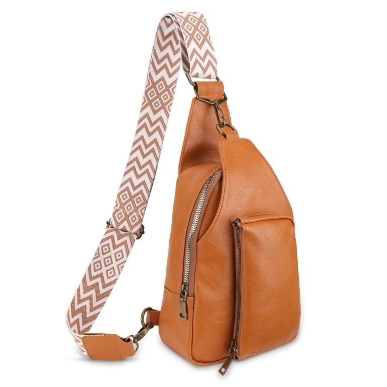 Augot PU Leather Sling Bag for Women, Fashional Cr