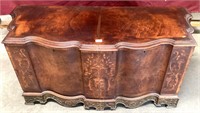 Phenomenal Burled Flame Walnut Antique Chest