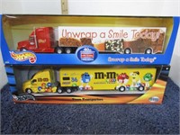 HOTWHEELS DIECAST M&M & LITTLE DEBBIE HAULERS