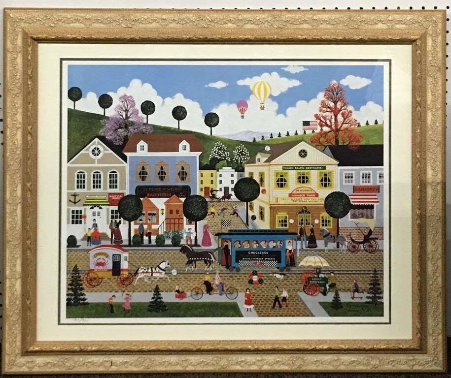 Wooster Scott Signed Lithograph, Carefree Days