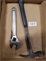 Finn Adjustable Wrench, Estwing Hammer