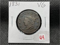 1831 LARGE CENT VG