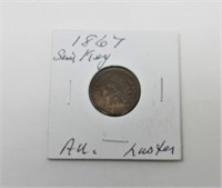 1867 INDIAN HEAD CENT: