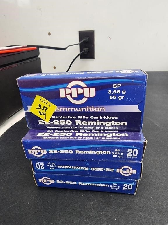 4x PPU 22-250 Remington 20pk