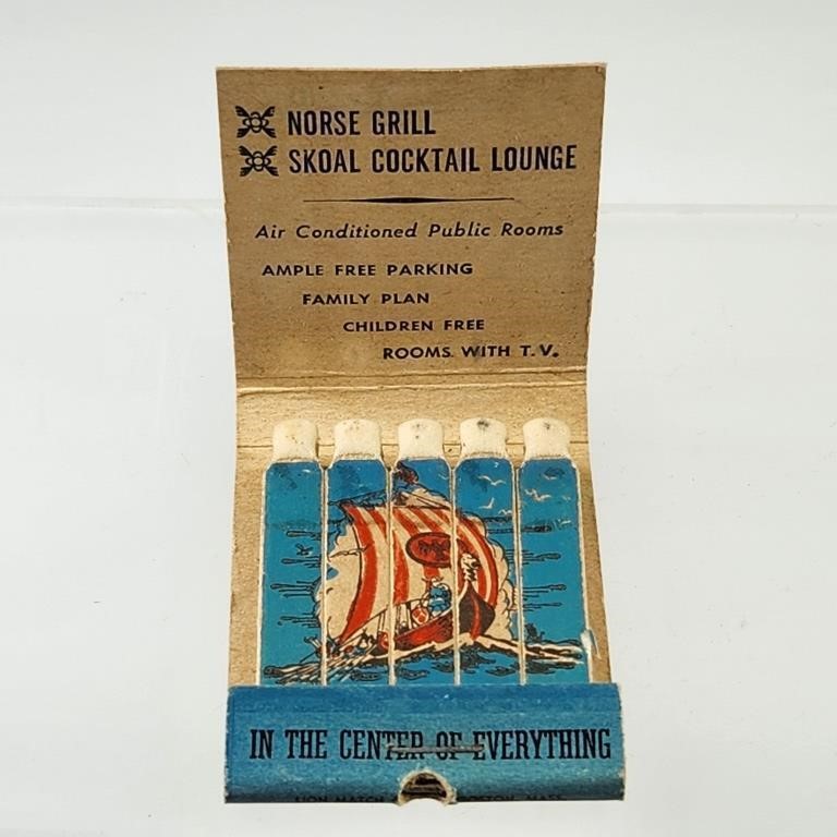 THE VIKING MOTEL ADV. FEATURE MATCHBOOK