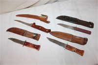 4 Imperial USA Knives All w/ Sheaths (See Desc)