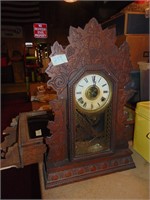 Pressed Oak Mantle Clock
