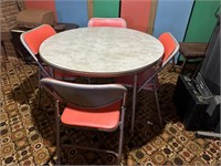 Round card table-40" diameter x 28" tall with 4