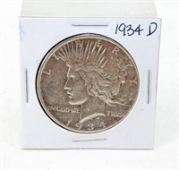 1934-D Peace Dollar, Silver