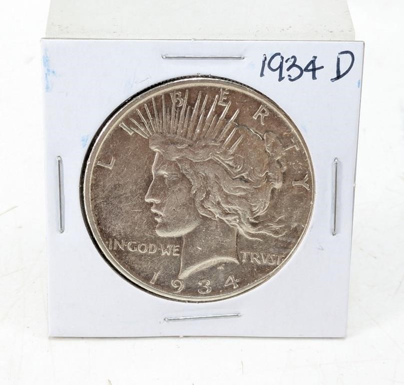 1934-D Peace Dollar, Silver
