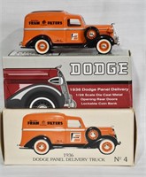 NIB 1936 Dodge Panel Truck  / Fram Diecast Bank