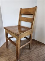 Child's Desk Oak Chair