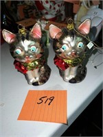 2 CAT ORNAMENTS