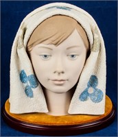 Retired Lladro Figurine Girl's Head 1003