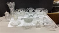 Glassware Bowls, Condiments Bowls, Saucers, Vases