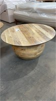 (L) GREGOR WOOD BALL BASE 35in  COFFEE TABLE
