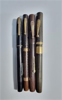 FOUR WATERMAN FOUNTAIN PENS 14K NIB