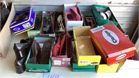 17 pairs of women’s shoes, most are size 9, a