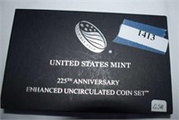 225th Anniversary Enhanced Unc. Coin Set