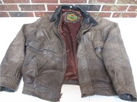 Global Identity XL Leather Bomber Jacket