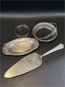 Sterling Silver Pie Server Small Dish & Misc.