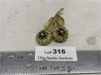 Vintage Floral Brooch Pin