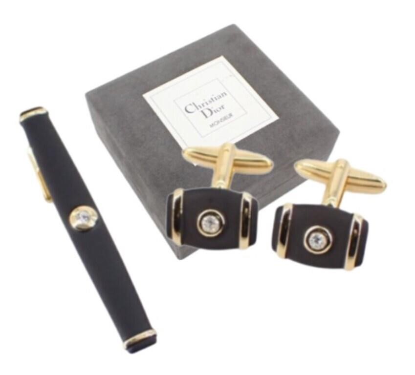 Christian Dior Cufflinks & Tie Pin