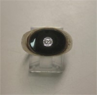 Vintage 10KT Gold & Black Onyx Ring