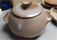 Vintage Frankoma Pottery 2qt Bean Pot & Lid 4W