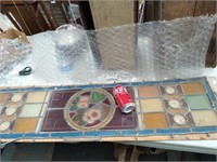 Antique Leaded Stain glass as is 43" x 11" look