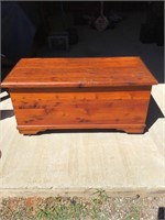 Antique Cedar Chest on Casters Top Needs New