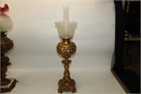 Victorian Banquet Lamp by Bradley & Hubbard 31"