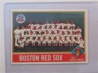 1976 TOPPS BOSTON RED SOX TEAM CHECKLIST