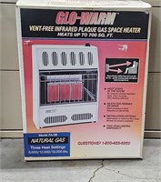 NEW Glo-Warm Infrared Plaque Gas Space Heater