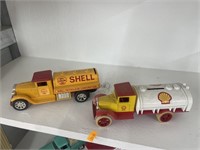 2 shell truck coin banks
