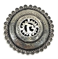 Sterling silver Mexican brooch/pendant, approx.