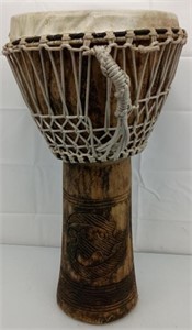 Wooden tribal drum 14"x 26"