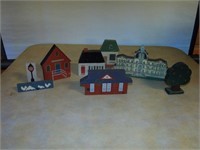 8pc Cats Meow Wooden Buildings