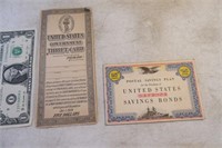 2 antique booklets War Savings Cards 20's~40's