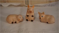 Three Little Ceramic Pigs
