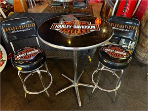 30” Round Harley Davidson Diner Set