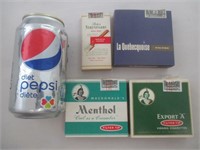 Collection de  4 paquets de cigarettes vides