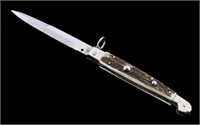 Campolin Italian Stag Horn Switchblade Knife
