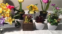 Assorted Mini Succulent/Faux Flower Arrangements