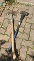 Axe and sledge hammer