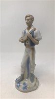 Porcelain Guitar Playing Man Figurine