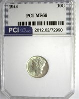 1944 Dime PCI MS66 BID EARLY LOTS CLOSE QUICKLY